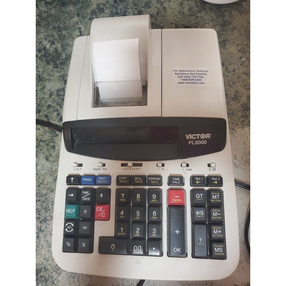 Victor PL8000 Electronic Thermal  Printing Calculator excellent condition